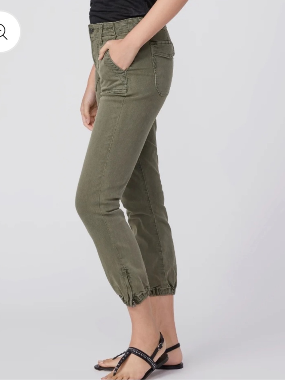 MAYSLIE Women’s Olive Green Jogger Pants – Size 33 - Picture 2 of 15